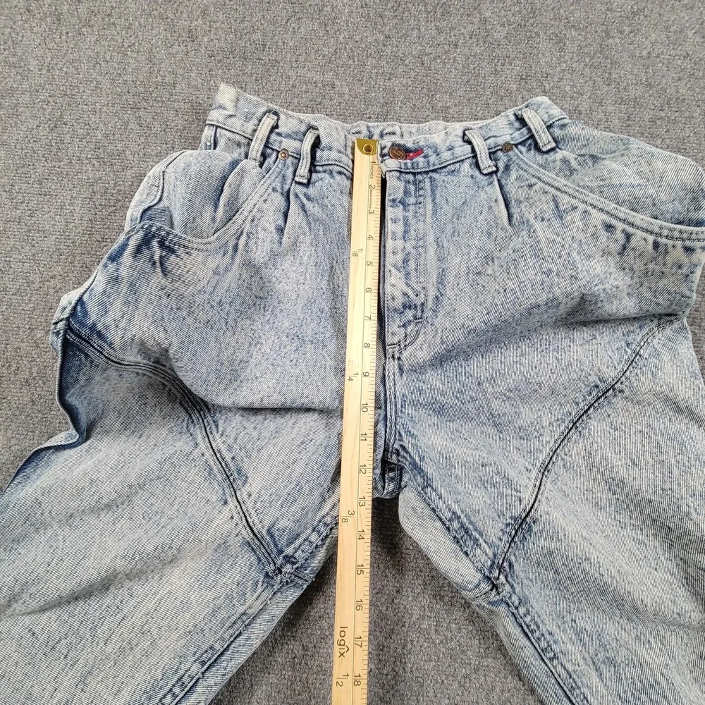 Vintage Pepsi Jeans Womens 13 30x30 Acid Wash Tapered Denim Pants USA 80/90s - Picture 4 of 14